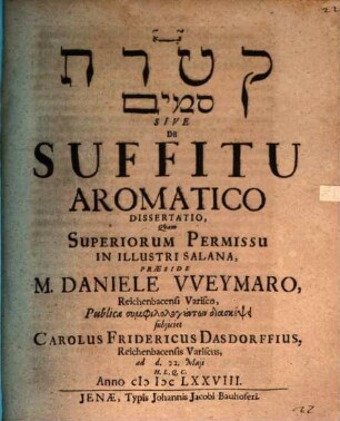 De suffitu aromatico diss.