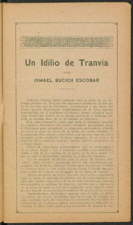 Un idilio de tranvía [Parte única]
