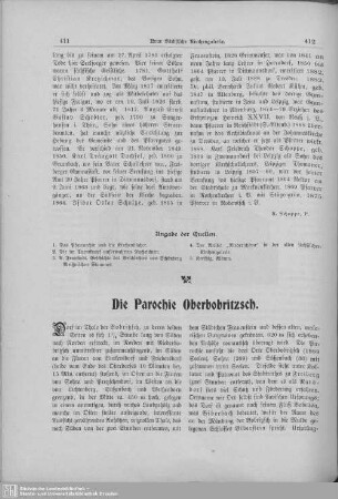 Die Parochie Oberbobritzsch