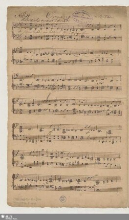 2 Partsongs - Mus.4813-E-519 : Coro maschile, org