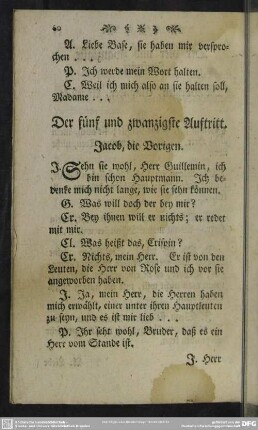 Der fünf und zwanzigste Auftritt. Jacob, die Vorigen
