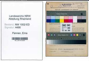 Entnazifizierung Erna Pannen, geb. 21.03.1907 (Schulhelferin)