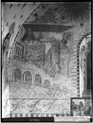 Burg Ramsberg Wallfahrtskapelle Wendelin Ostwand Wandmalerei