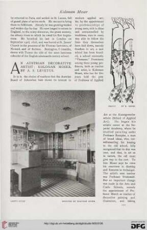 33: An Austrian decorative artist: Koloman Moser