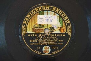 Arie der Violetta : 1. Teil: " 's ist seltsam"; aus "La Traviata" / (Verdi)