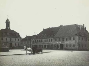 Radeburg, Markt, einspänniger Leiterwagen