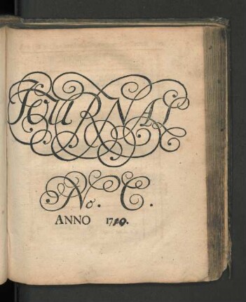 Journal No. C. ANNO 1709.