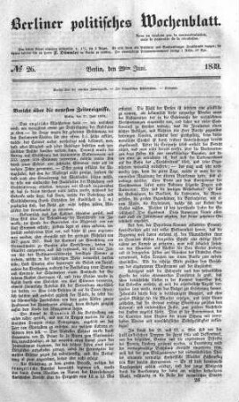 No 26, 29. Juni 1839