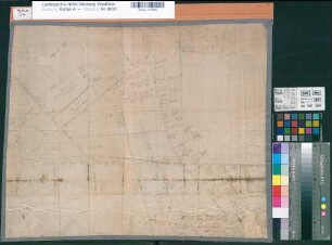 Ahle (Bünde) Teilung der Ahler Heide 1792 o.M. 45 x 54,5 Skizze Johann Christian Schlömann Spez.Verz. Markenkarten IX Nr. 22