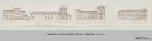 Fassadenansichten von Rom : Fassade des Gefängnisses Regina Coeli, ehemals Santa Maria Regina Coeli, von San Giacomo in Settignano und Santa Croce delle Scalette, auch Santa Croce del Buon Pastore genannt, in Rom