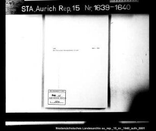 Der Plan einer Amtssparkasse in Leer
