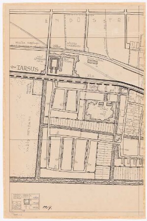 Stadtplanung, Adana Gesamtbebauungsplan: Vier Blätter A-D, hier Teilblatt C, 1:2000, Maßstabsleiste