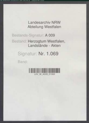 Anweisungen zur Landeskasse, landständische