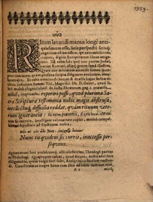 Disp. philol. de ritu lavandi manus, ex Matth. XXVII, 24