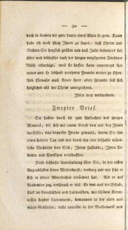 Zweyter Brief.