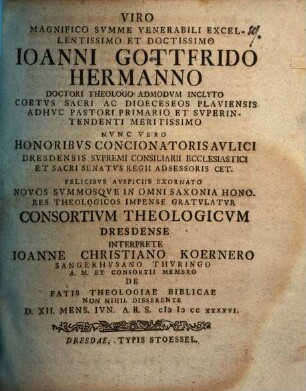 De fatis theologiae biblicae