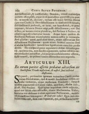 Articulus XIII.