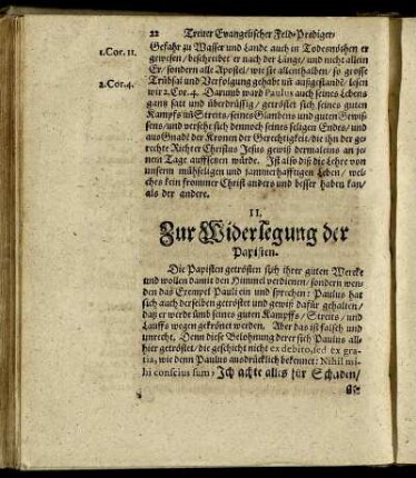 II. Zur Widerlegung der Papisten