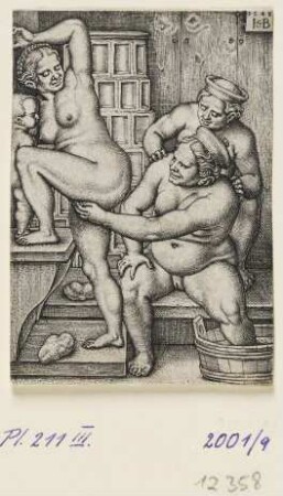Drei Frauen in der Badestube