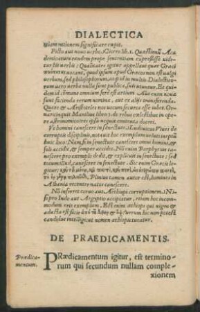 De Praedicamentis.