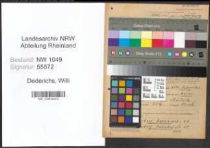 Entnazifizierung Willi Dederichs , geb. 03.12.1909 (Lebensmittelpruefer)