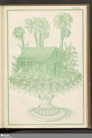 Tafel-Aufsatz Palmengruppe