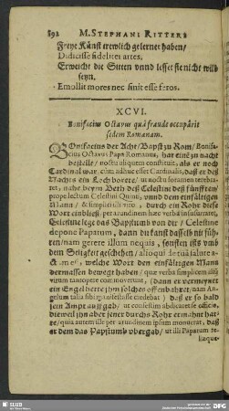 XCVI. Bonifacius Octavus qua fraude occuparit sedem Romanam