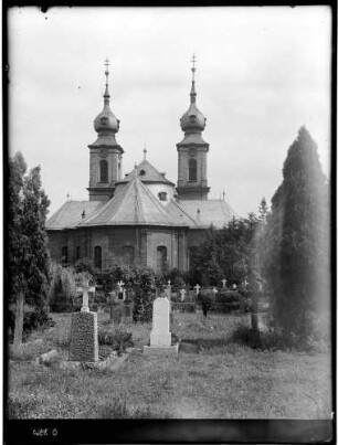 Bruchsal Peterskirche mit Friedhof Außenansicht