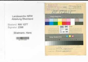Entnazifizierung Hans Stratmann , geb. 14.02.1909 (Polizist)