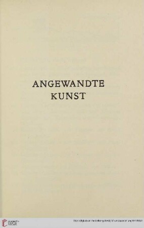 Angewandte Kunst