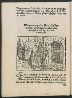 Wie eines tags der Ritter die Ammen in der Kirchen fand ...