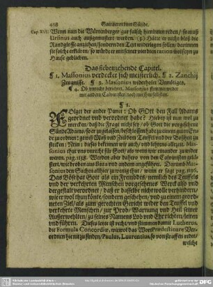 Das siebenzehende Capitel