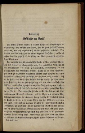 Einleitung. Geschichte der Poetik