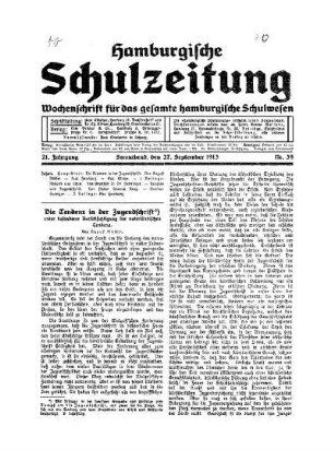 Die Tendenz in der Jugendschrift : mit besonderer Berücksichtigung der vaterländischen Tendenz