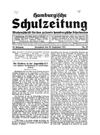 Die Tendenz in der Jugendschrift : mit besonderer Berücksichtigung der vaterländischen Tendenz