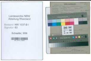 Entnazifizierung Willi Schaefer , geb. 00.00.0000 (Vermessungstechniker)
