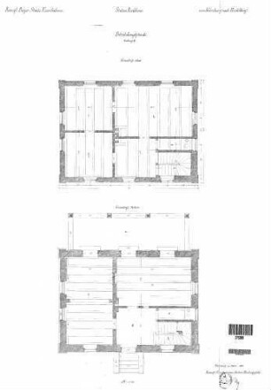 Kirchheim (Neckar): Empfangsgebäude Betriebshauptgebäude Grundrisse Erdgeschoß,1.Stock
