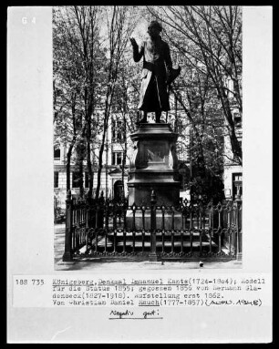 Denkmal Immanuel Kants (1724-1804)