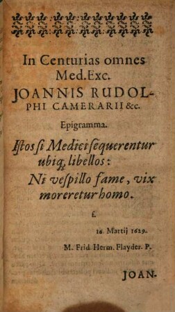 Sylloges Memorabilium Medicinae Et Mirabilium Naturae Arcanorum, Centuriae .... 12