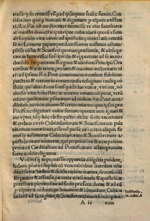Bulla officii cubiculariorum et scutiferorum apostolicorum