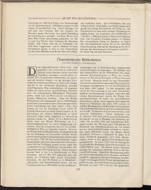 Österreichische Bibliotheken, I