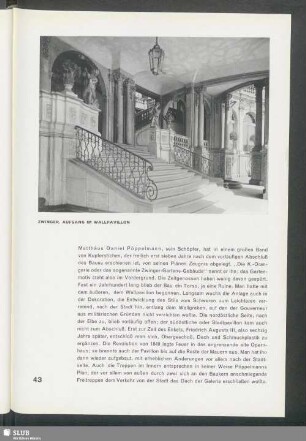Zwinger. Aufgang im Wallpavillon