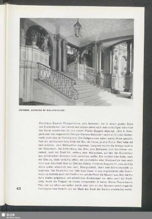 Zwinger. Aufgang im Wallpavillon