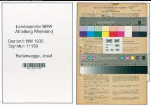 Entnazifizierung Josef Butterwegge , geb. 08.12.1896 (Bergmann)