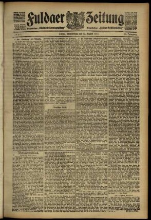 Ausgabe vom Donnerstag, den 22. August 1912.