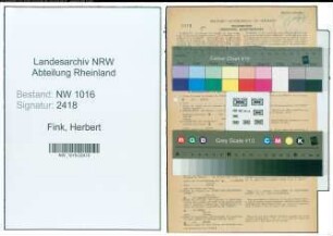 Entnazifizierung Herbert Fink , geb. 02.12.1897 (Kaufmann)