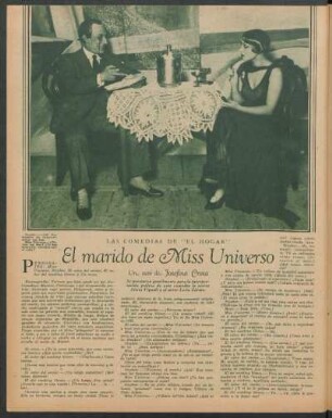 El marido de Miss Universo : Las comedias de "El Hogar". - Un acto.