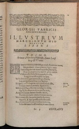 Georgii Fabricii Chemnicensis Illustrium Marchionum Misnensium Liber I.