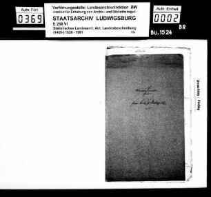 Kollektaneen [des Rechtskonsulenten Karl von Alberti] zur Besitzgeschichte von Lendsiedel und Leofels