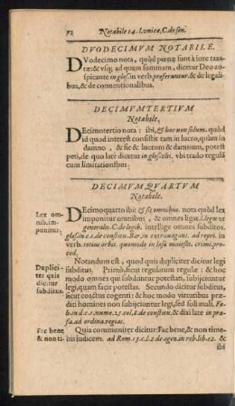 Decimum Quartum Notabile.